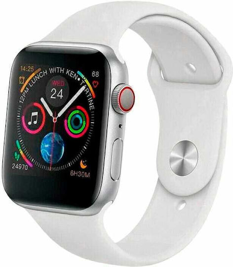 X7 44mm Smartwatch with Heart Rate Monitor (White) view 2
