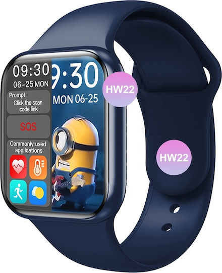 WearFit HW22 Pro Max 45mm Smartwatch with Heart Rate Monitor (Navy Blue) view 2