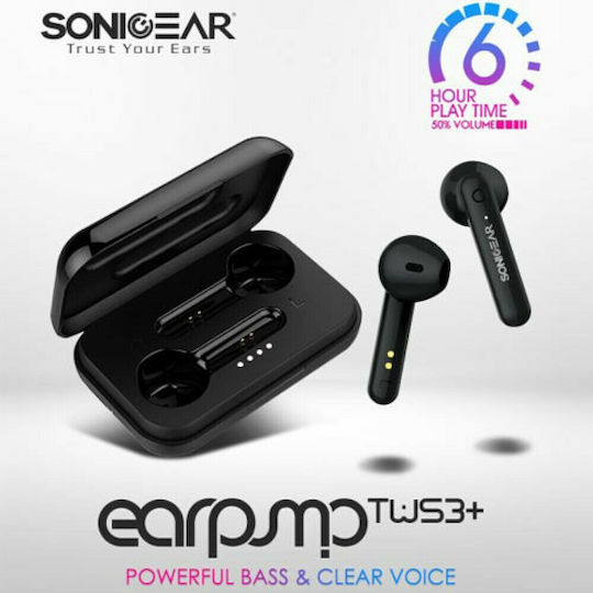 Sonic Gear TWS 3+ In-ear Bluetooth Handsfree Earphones with Charging Case Black view 2