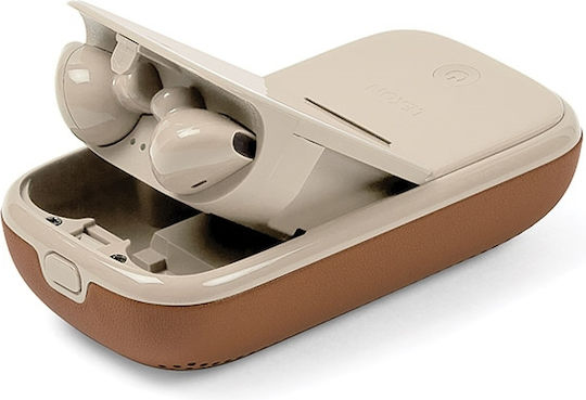 Lexon LA127 Earbud Bluetooth Handsfree Earphones with Charging Case Camel view 5