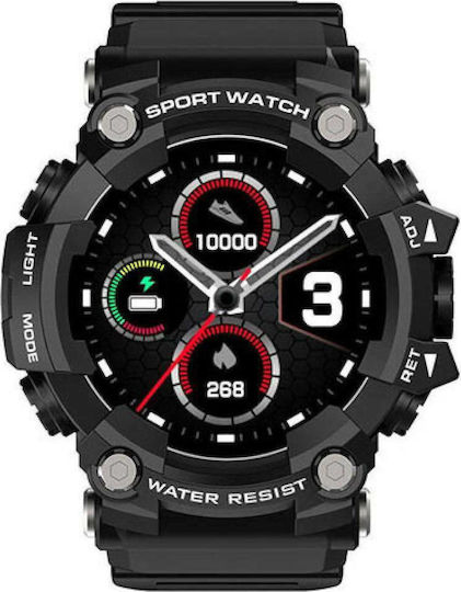 Manta SWT03BP Smartwatch with Heart Rate Monitor (Black)