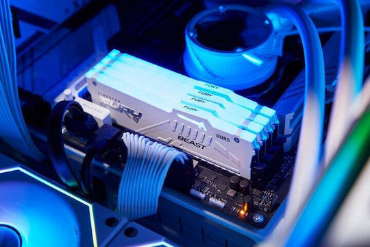 Kingston Fury Beast RGB 32GB DDR5 RAM with 5200 Speed for Desktop (KF552C40BWA-32) view 5