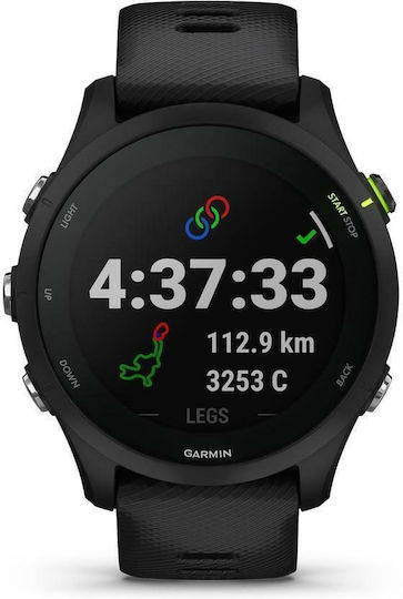 Garmin Forerunner 255 Music 46mm Waterproof Smartwatch with Heart Rate Monitor (Black) view 6