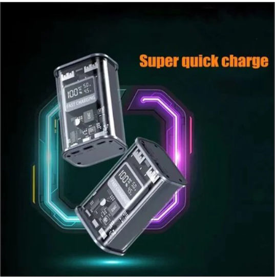 Treqa TR-956 Power Bank 10000mAh 20W with 2 USB-A Ports and USB-C Port Power Delivery / Quick Charge 3.0 Gray view 3