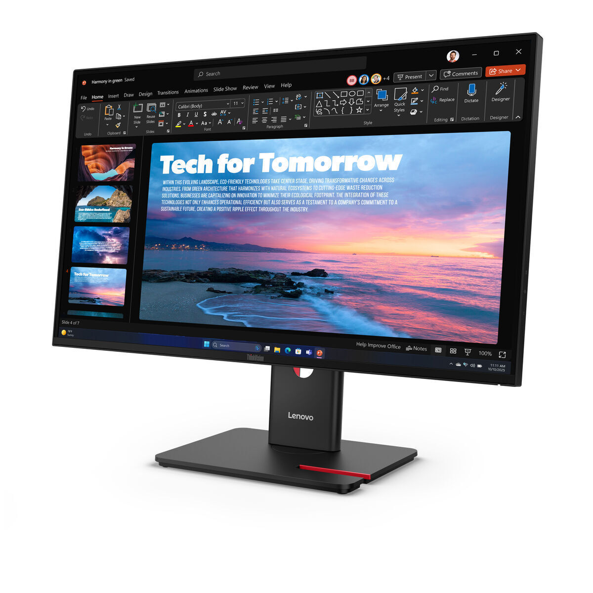 Lenovo 64AAGAT2EU Monitor 27" QHD 2560x1440 view 4