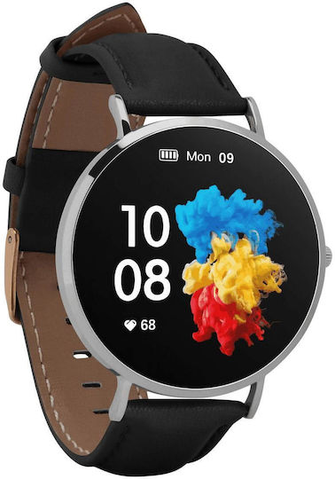 Garett Verona 50mm Smartwatch with Heart Rate Monitor (Silver) view 2