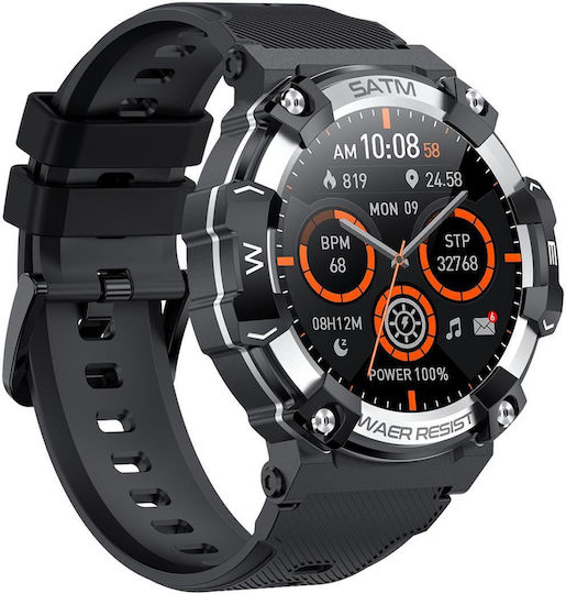 Pg666 1.39 Inch Tft Screen Bluetooth Call Smart Watch Support Heart Rate Blood Pressure Monitoring Black Silver vue 2
