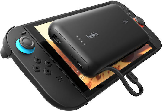 Belkin 20K (30W) for Nintendo Switch 2 Power Bank 20000mAh 30W with USB-A Port and USB-C Port Power Delivery Black view 5