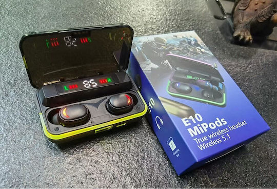 E10 In-ear Bluetooth Handsfree Earphones with Charging Case Black view 3