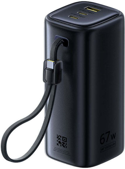 Baseus EnerGeek GX11 MiFi Power Bank 20000mAh 67W with USB-A Port and 2 USB-C Ports Black view 3