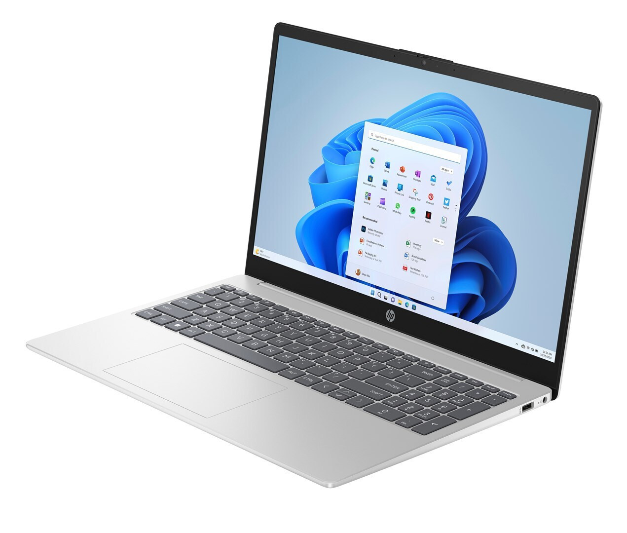HP 15-fc0002nw 15.6" FHD (Ryzen 7-5825U/16GB/512GB SSD/W11 Home) Natural Silver (US Keyboard) vue 5