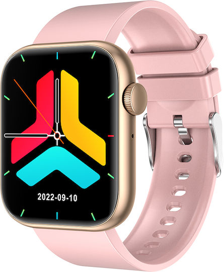 3Guys 3GW6703 45mm Smartwatch with Heart Rate Monitor (Pink)