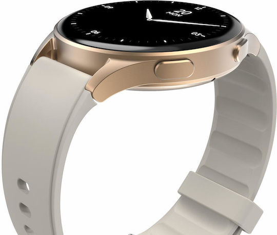 HAMA 8900 Waterproof Smartwatch with Heart Rate Monitor (Gray-Gold) view 5