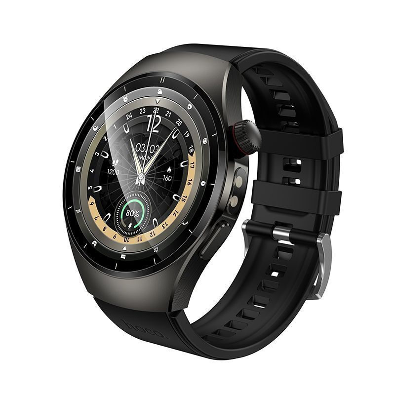 Hoco Y40 Aluminum 48mm Smartwatch with Heart Rate Monitor Black