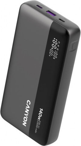 Canyon OnPower 25000mAh 140W with USB-A Port and 2 USB-C Ports Power Delivery / Quick Charge 3.0 Gray view 5
