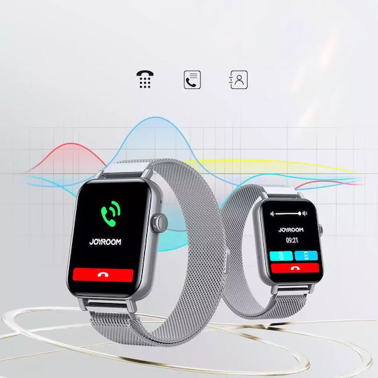 Joyroom JR-FT5 Smartwatch with Heart Rate Monitor (Silver) vista 2