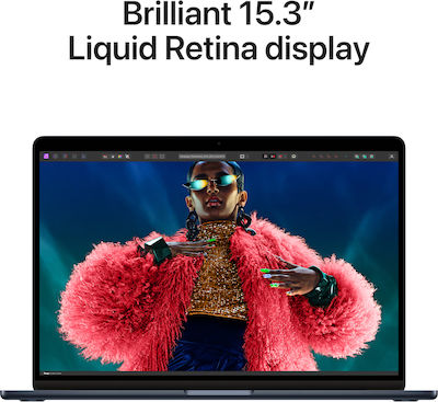 Apple MacBook Air 15" (2024) 15.3" Retina Display (M3-8-core/8GB/256GB SSD) Midnight (GR Keyboard) view 5