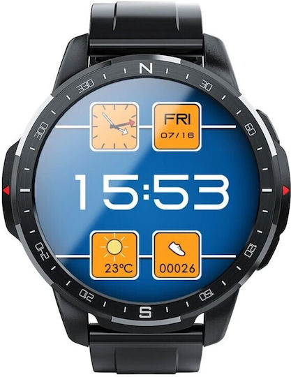 Lokmat APPLLP7 Stainless Steel 50mm Waterproof Smartwatch with Heart Rate Monitor (Black) view 4