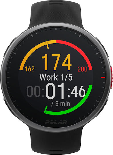 Polar Vantage V2 Aluminium 47mm Waterproof Smartwatch with Heart Rate Monitor (Black) view 3