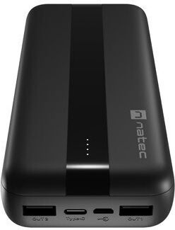 Natec Trevi Power Bank 20000mAh with 2 USB-A Ports and USB-C Port Black view 5