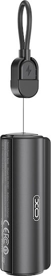XO PR281 Power Bank 5000mAh 10.5W with USB-C Port Black view 3