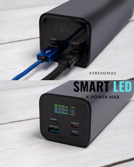 XtremeMac X-Power Max 27000mAh 140W with USB-A Port and 2 USB-C Ports Power Delivery / Quick Charge 3.0 Black view 4