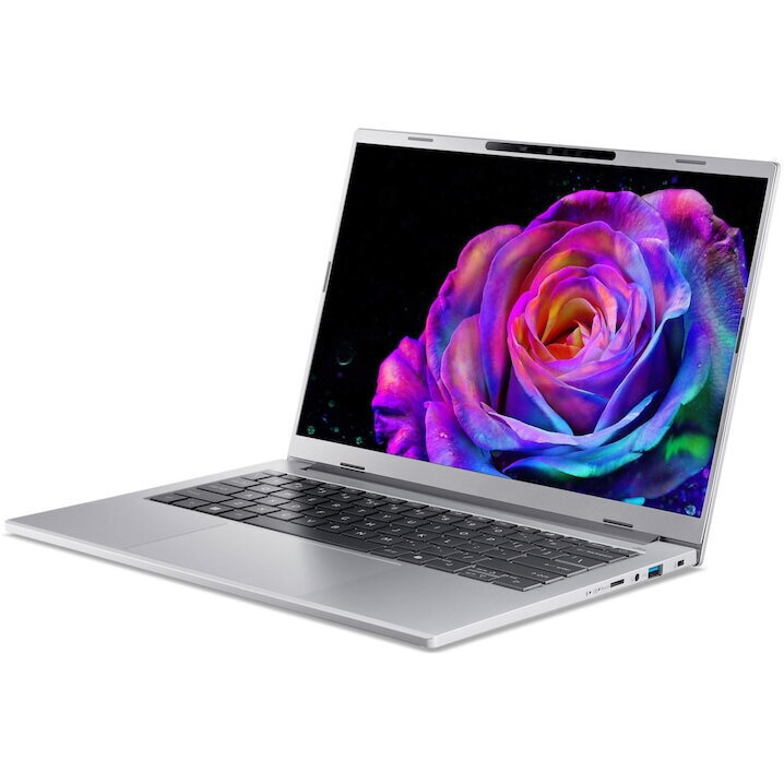 Acer Aspire 14 AI 14" OLED FHD+ (Ryzen AI 300 Series-7 350/16GB/1TB SSD/No OS) Pure Silver (International English Keyboard) view 4
