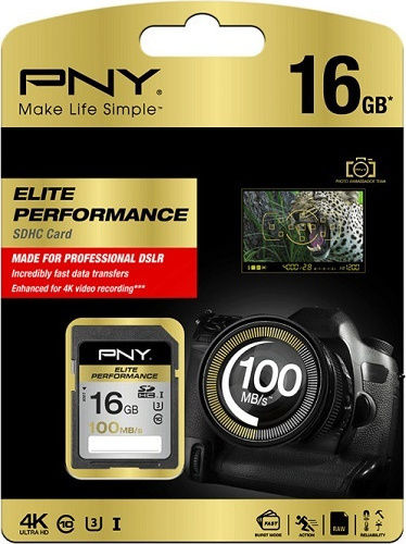 PNY Elite Performance SDHC 16GB Class 10 U1 UHS-I view 3