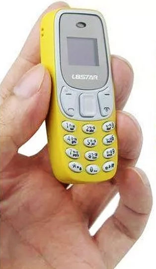 L8STAR BM10 Mini Dual SIM Mobile with Buttons Yellow view 3