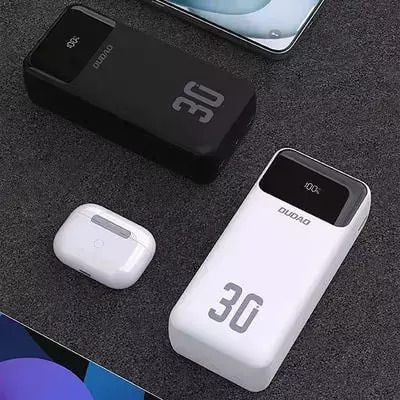 Dudao K15Max Power Bank 30000mAh 22.5W with USB-A Port and USB-C Port Power Delivery White vue 4
