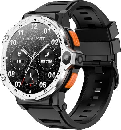 Zgp Pg999 1.54 Inch Hd Round Screen 4g Smart Watch Android 8.1 Specification:4gb+64gb Silver view 1