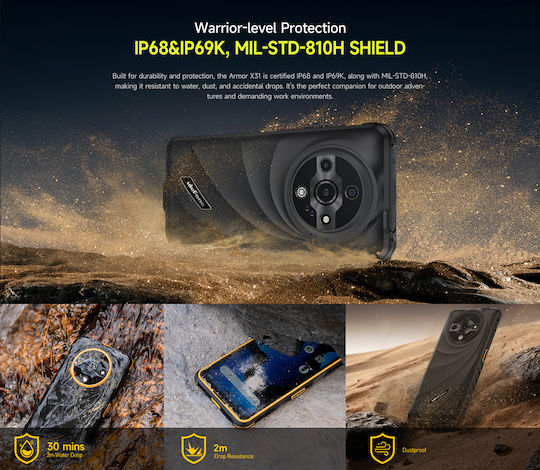 Ulefone Armor X31 Dual SIM (6GB/128GB) Resistant Smartphone Black view 7
