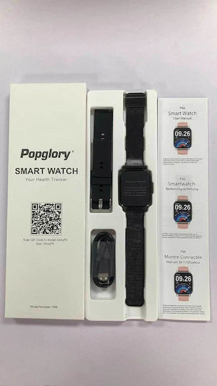 Popglory P66 Smartwatch with Heart Rate Monitor (Black) vue 7