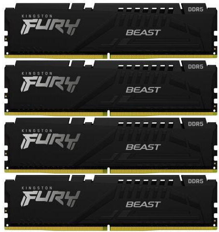 Kingston Fury Beast DDR5 64GB RAM with 4x16GB Modules and Speed 6000 for Desktop KF560C40BBK4-64 view 4