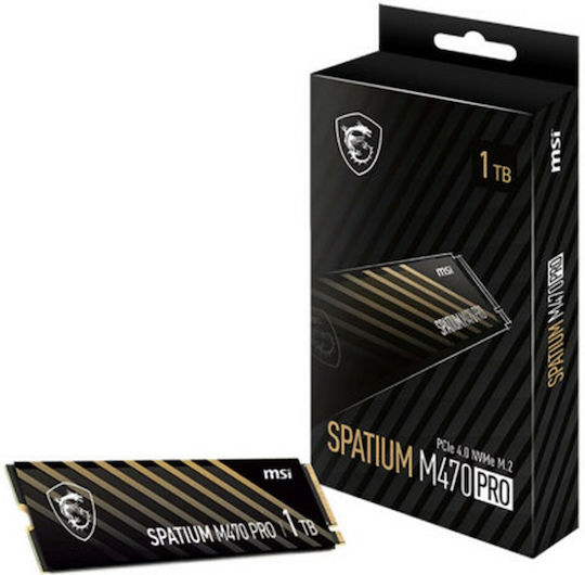 MSI Spatium M470 Pro SSD 1TB M.2 Type with PCI Express 4.0 Connection PS5 Compatible S78-440L0J0-P83