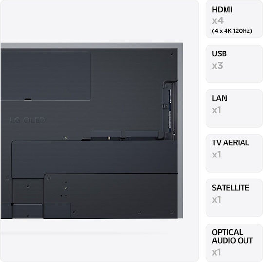LG Smart Television 55" 4K UHD OLED Evo OLED55G36LA HDR (2023) view 3
