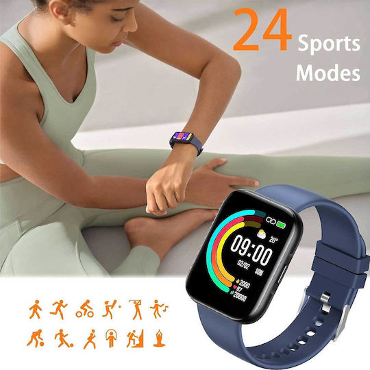 ANCwear Smartwatch with Heart Rate Monitor (Blue) view 3