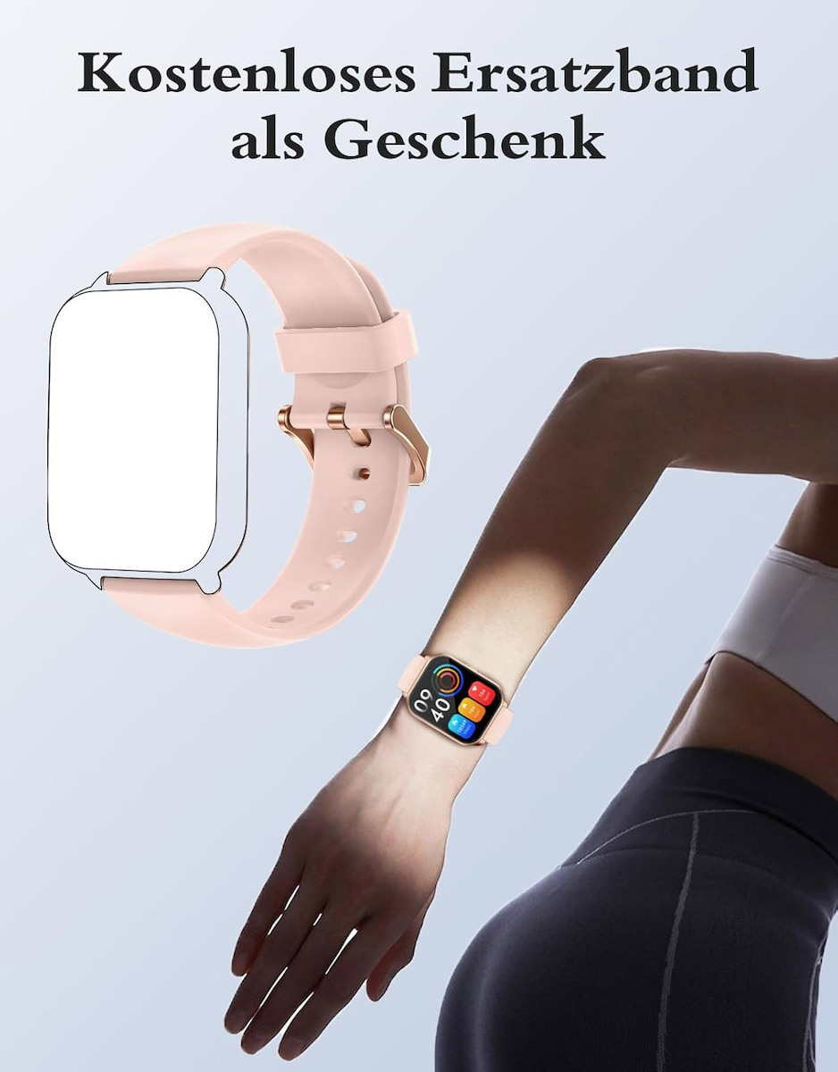 Ruimen D1 Smartwatch with SIM and Heart Rate Monitor (Pink) view 8
