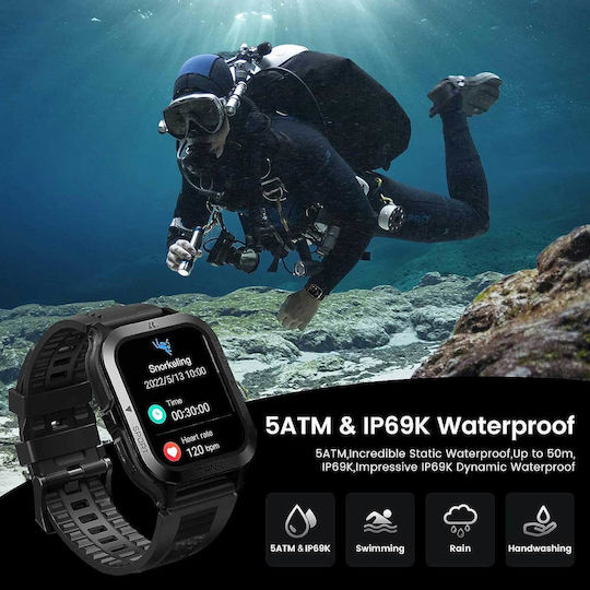 Kospet Tank M2 Smartwatch with Heart Rate Monitor (Black) view 5