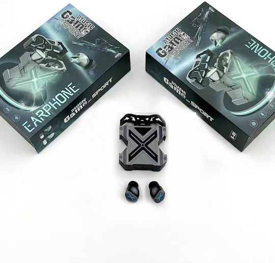 K89 In-ear Bluetooth Handsfree Earphones with Charging Case Gray view 1