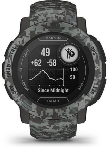 Garmin Instinct 2 Camo Edition 45mm Waterproof Smartwatch with Heart Rate Monitor (Graphite Camo) view 9