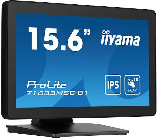 Iiyama ProLite T1633MSC-B1 IPS Touch Monitor 15.6" FHD 1920x1080 with Response Time 5ms GTG view 2