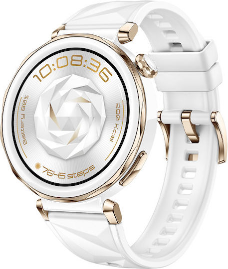Huawei Watch GT 5 Pro Ceramic 42mm Waterproof with Heart Rate Monitor (White) view 2