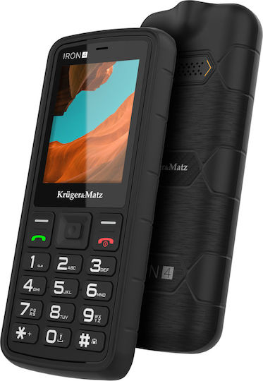 Kruger & Matz Iron 4 Dual SIM Resistant Mobile with Buttons Black view 3