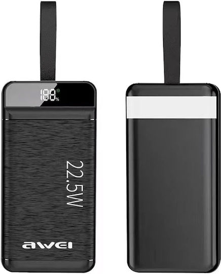 Awei P140K Power Bank 30000mAh 22.5W with 3 USB-A Ports Power Delivery Black