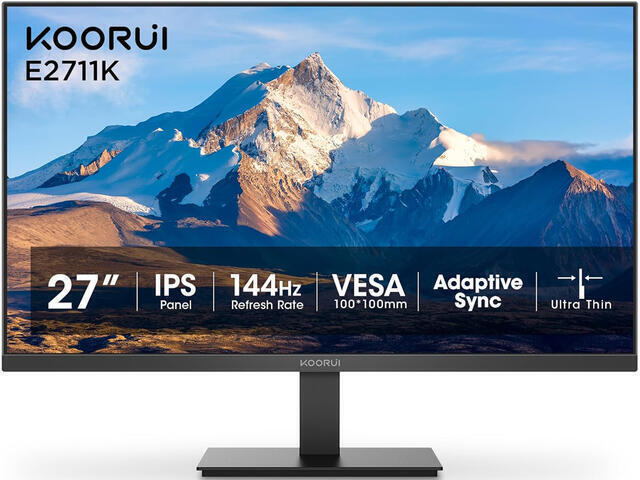 Koorui E2711K IPS HDR Gaming Monitor 27" FHD 1920x1080 144Hz with Response Time 5ms GTG view 3