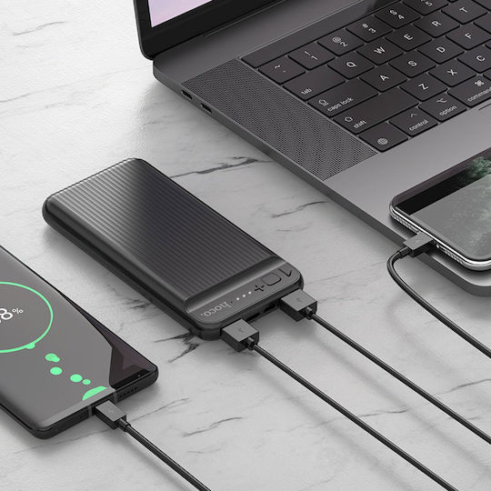 Hoco J52 New Joy Power Bank 10000mAh with 2 USB-A Ports Black vue 4