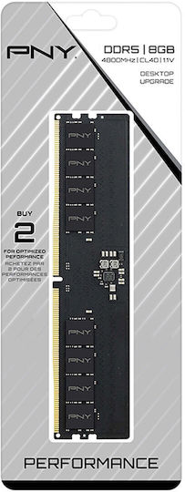 PNY Performance 8GB DDR5 RAM with 4800 Speed for Desktop (MD8GSD54800-TB) view 4