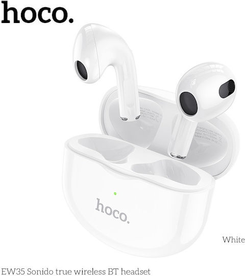 Hoco EW35 Earbud Bluetooth Handsfree Earphones with Charging Case White view 2