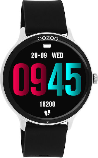 Oozoo Q00130 45mm Smartwatch with Heart Rate Monitor (Black) view 1
